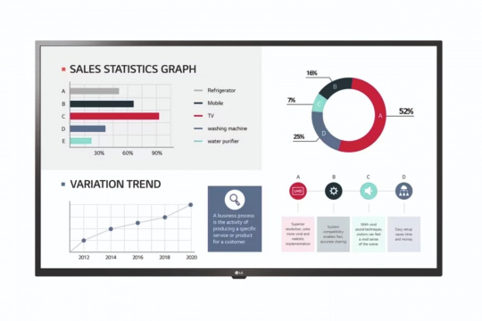  Фото информационный дисплей lg 55" 55ul3g - фото 1