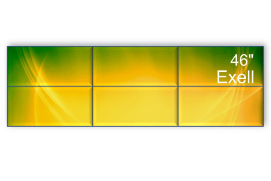 Изображение Видеостена 3x2 Exell 46" EXPD-WA46AB05