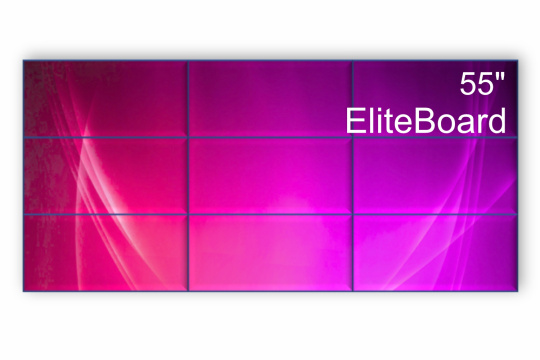 Изображение Видеостена 3x3 EliteBoard 55" PK555FDLN